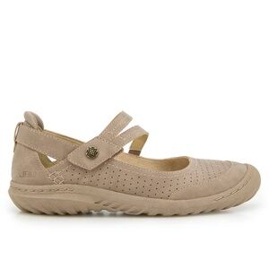 JBU Women's Beige Mary Jane Flats